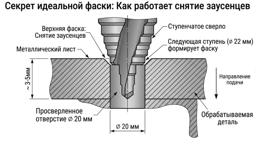 Как сверлить ступенчатым конусным сверлом Как сверлить ступенчатым конусным сверлом